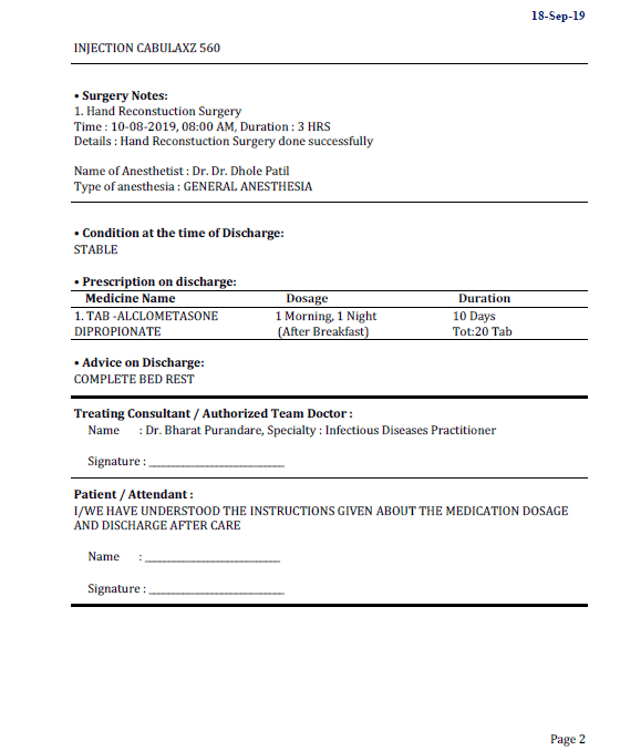 Discharge Summary-2 Hospital Management System